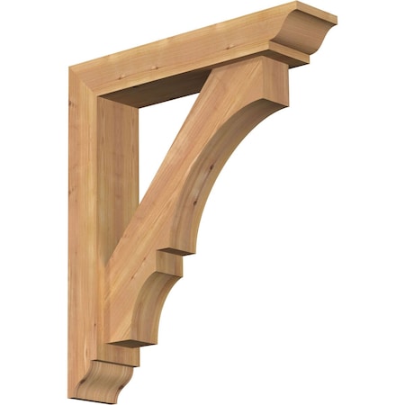 Ekena Millwork Balboa Traditional Smooth Bracket w/ Offset Brace, Western Red Cedar, 5 1/2"W x 26"D x 30"H BKT0604X26X30BOA01SWR